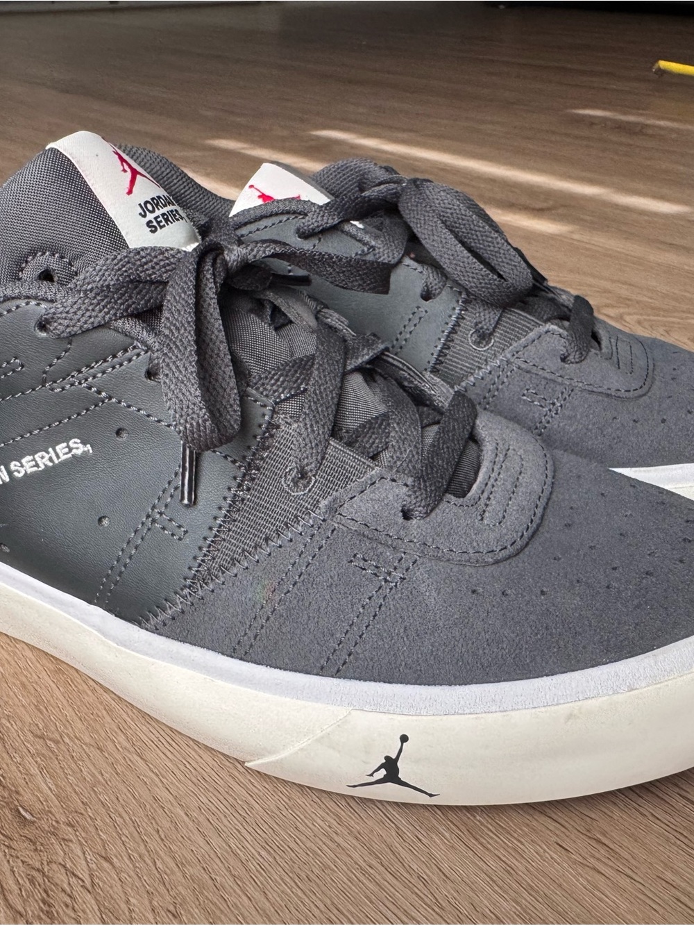 Nike Jordan Series ES Men’s Grey Suede Sneakers – White Gum Sole